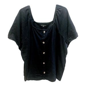 Lane Bryant Black Knit Blouse 26/28